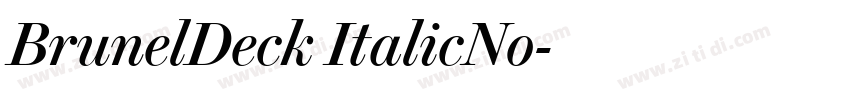 BrunelDeck ItalicNo字体转换